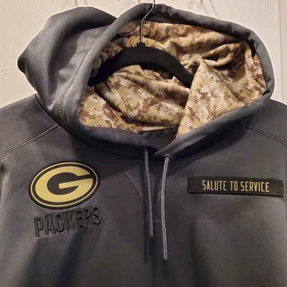 🏈 Green Bay Packers Nike Salute to Service 3XL Therma-Fit Hoodie - Picture 3 of 7